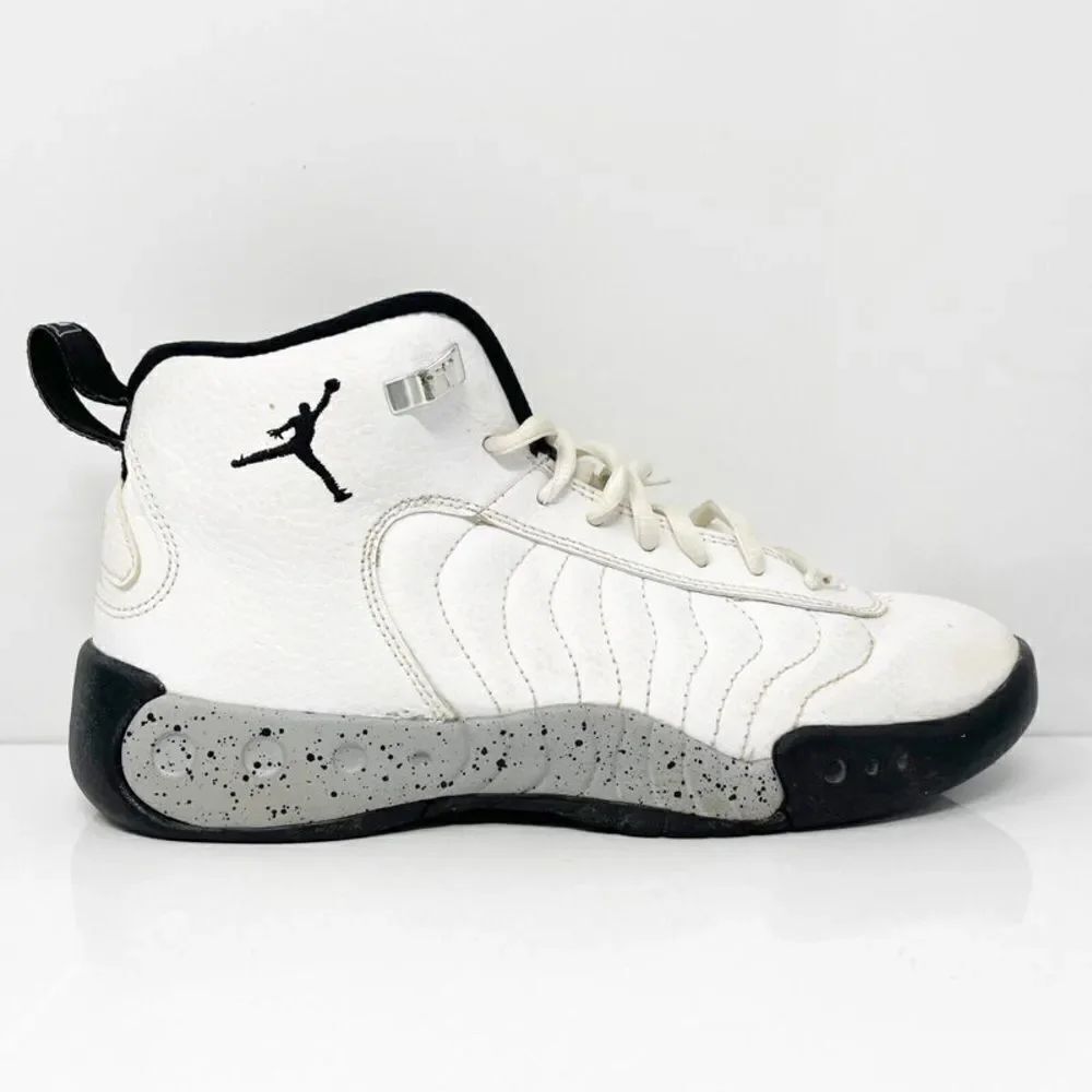 Nike Air Jordan Jumpman Pro Sneakers White Black Wolf Grey Size 5Y